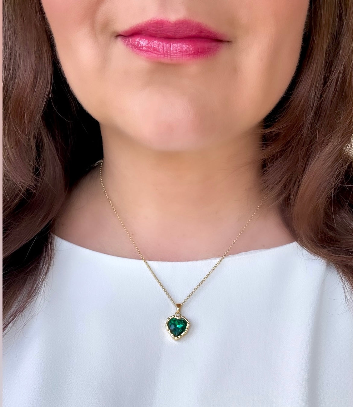 Ariel green heart - Halsband