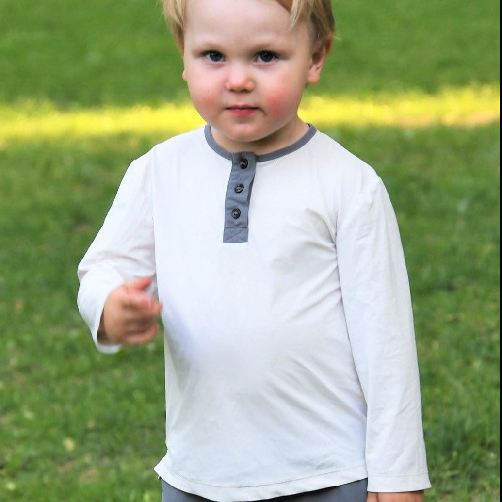 Kiwi UV Top Vit/Grå