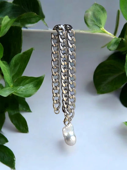 Pearl baroque white gold - Halsband