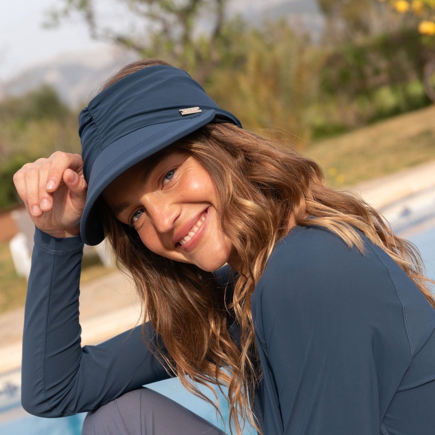 Capri Vändbart UV Visir Blå/Svart