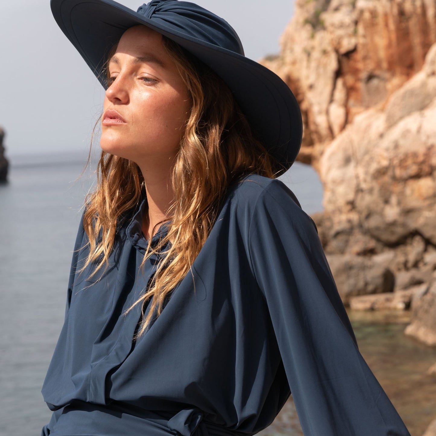 Bahamas UV Solhatt Marinblå