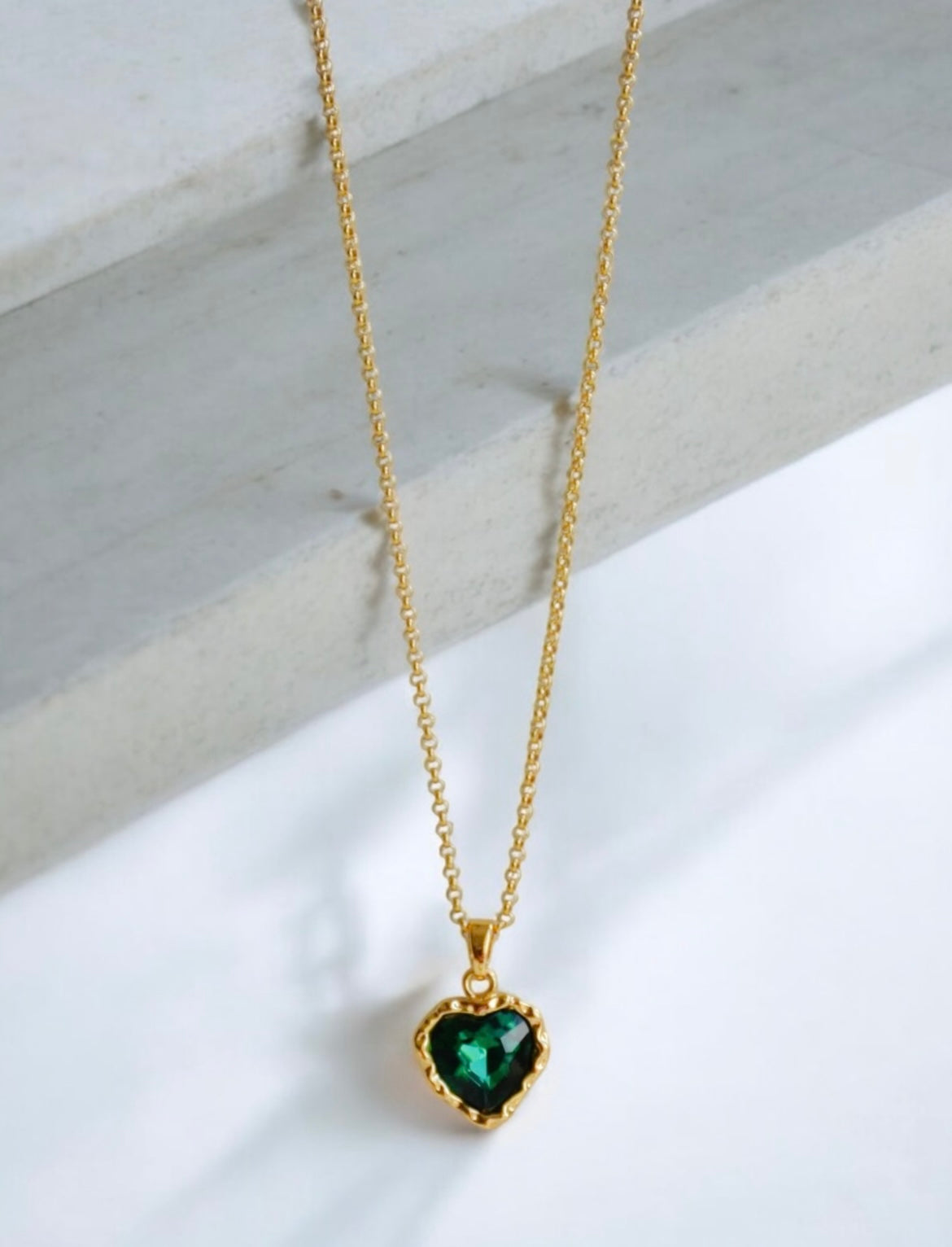Ariel green heart - Halsband