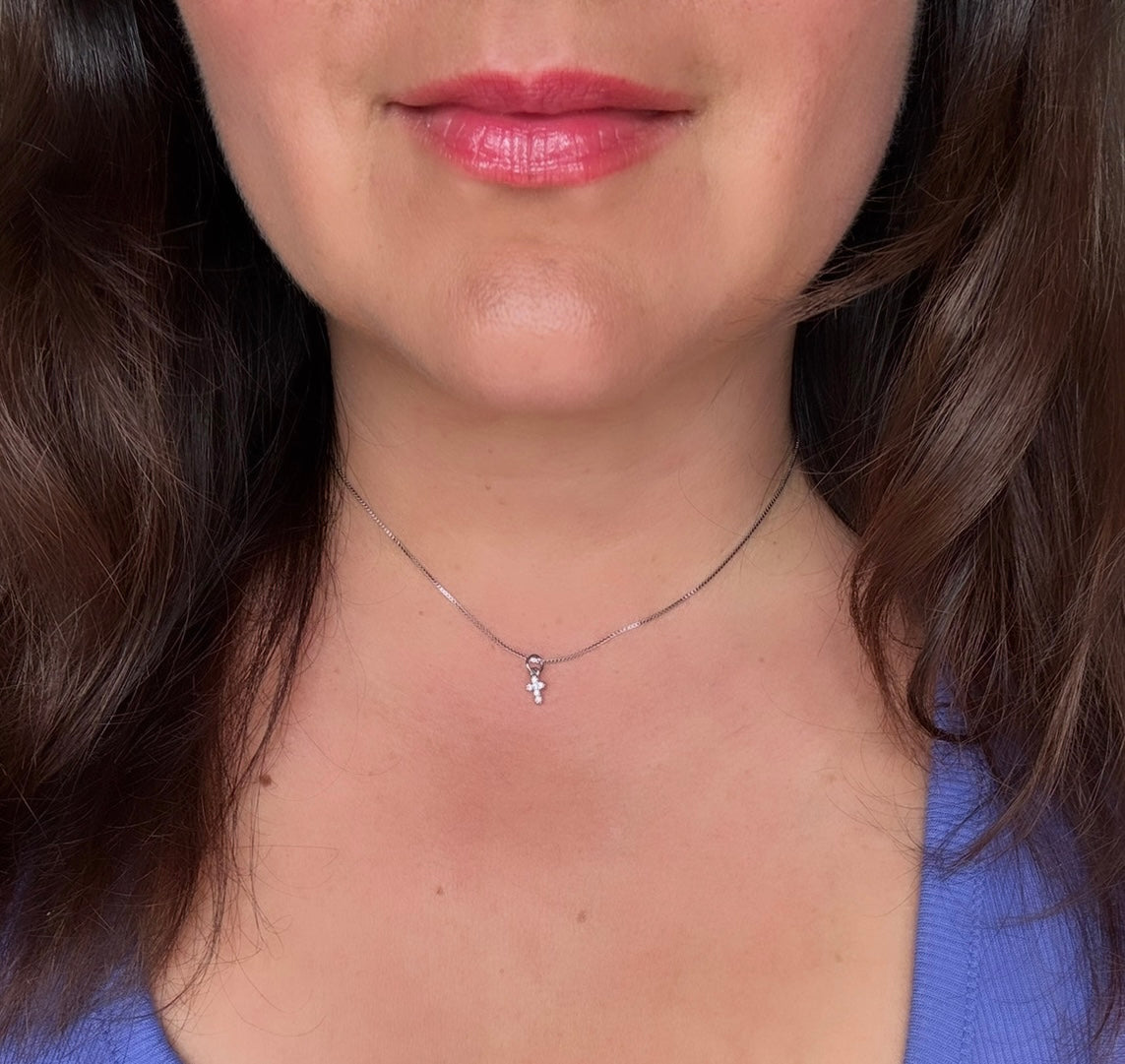 Silver cross - Halsband