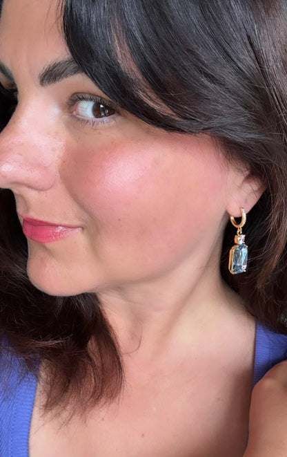 Green crystal - Örhänge