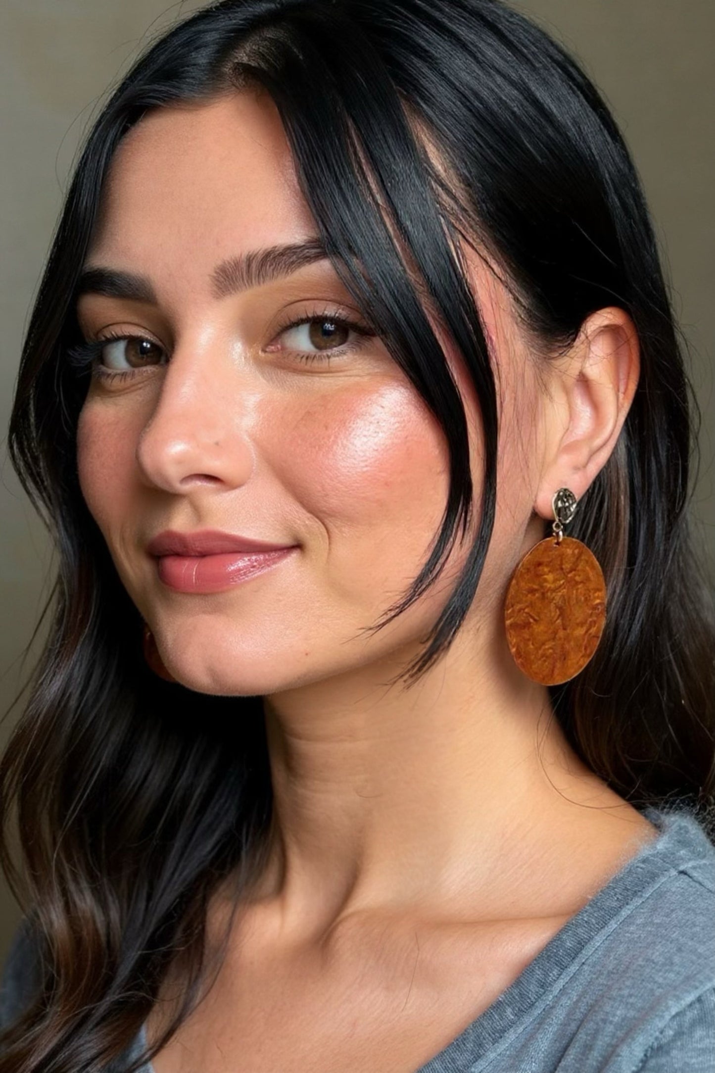 Sienna tortoise - Örhänge