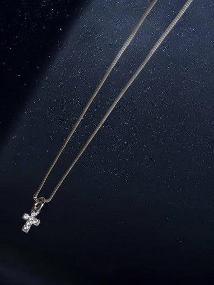 Silver cross - Halsband