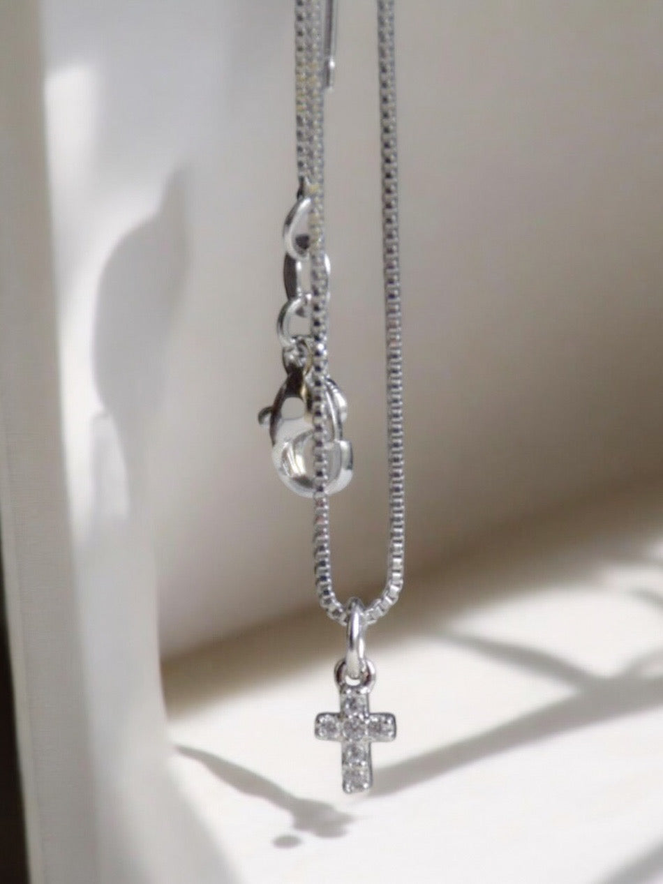Silver cross - Halsband