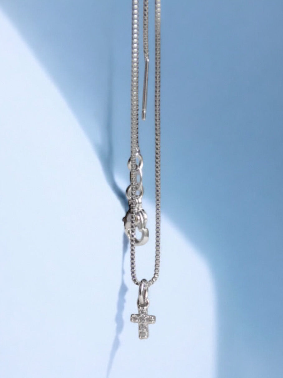 Silver cross - Halsband