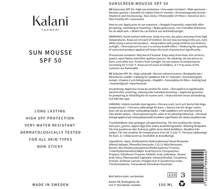 Kalani Solskydd Mousse SPF 50